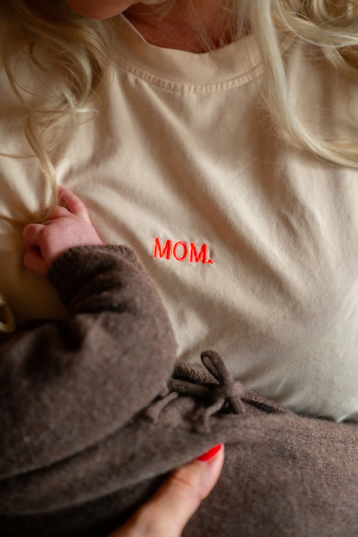 Borstvoedingsshirt met rits: Beige