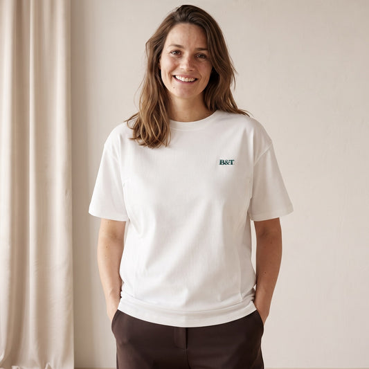 Borstvoedingsshirt met rits: Wit
