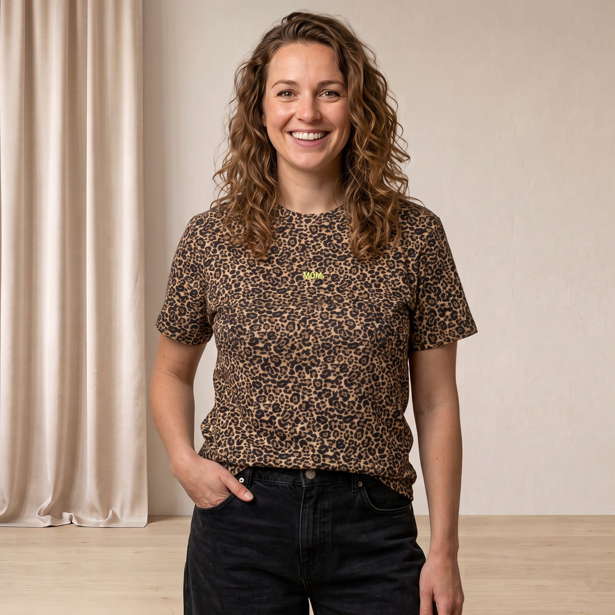 Borstvoedingsshirt met rits: Panterprint