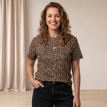 Borstvoedingsshirt met rits: Panterprint