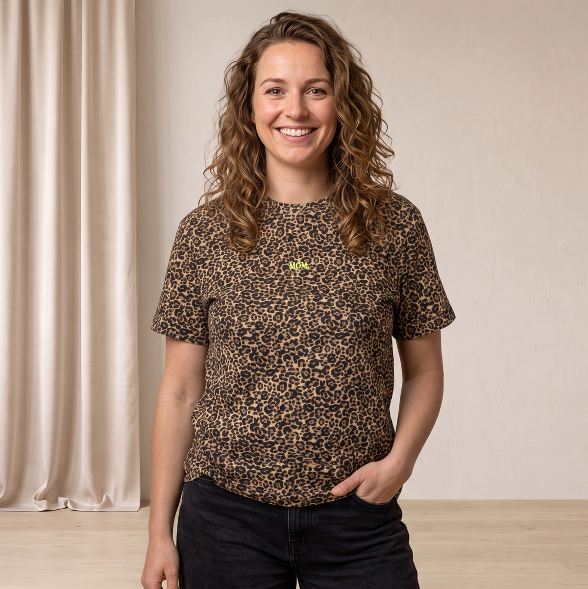 Borstvoedingsshirt met rits: Panterprint