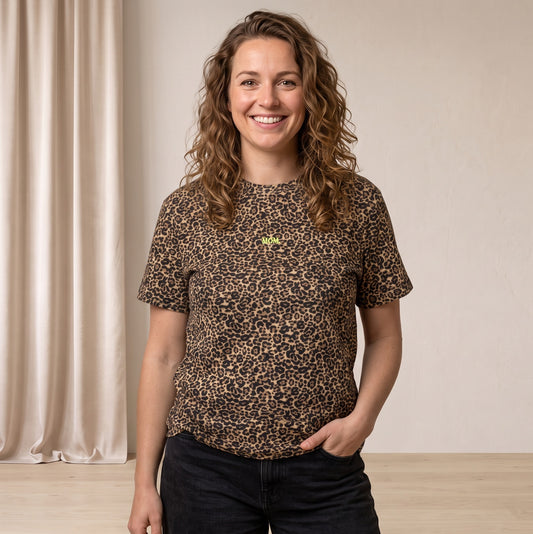 Borstvoedingsshirt met rits: Panterprint