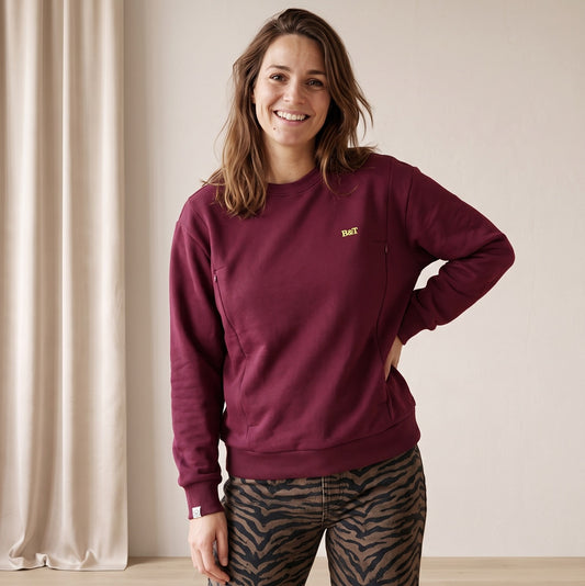 Borstvoedingstrui met rits: Bordeaux rood / Burgundy