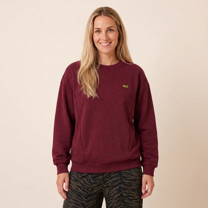 Borstvoedingstrui met rits: Bordeaux rood / Burgundy