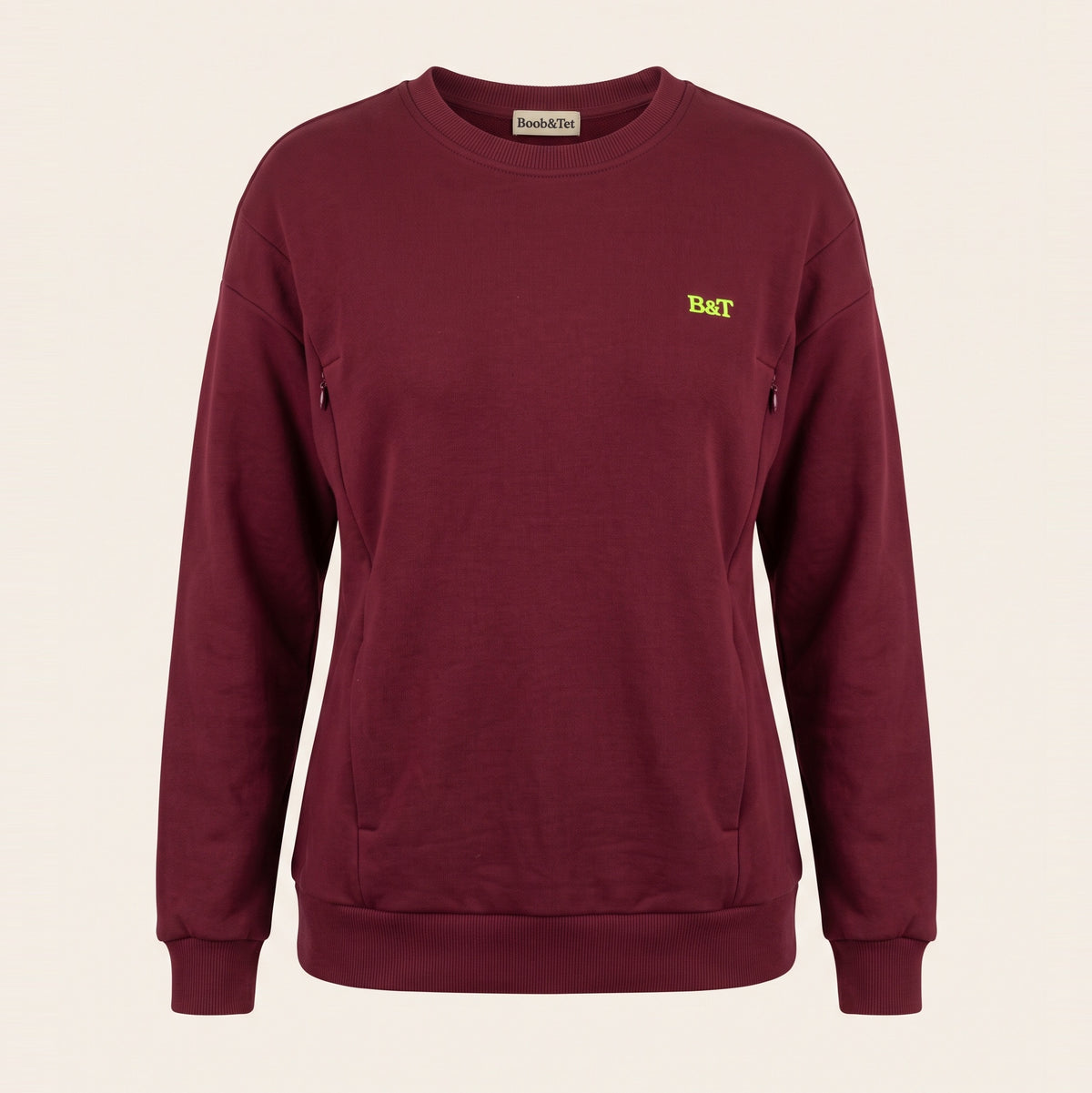 Borstvoedingstrui met rits: Bordeaux rood / Burgundy