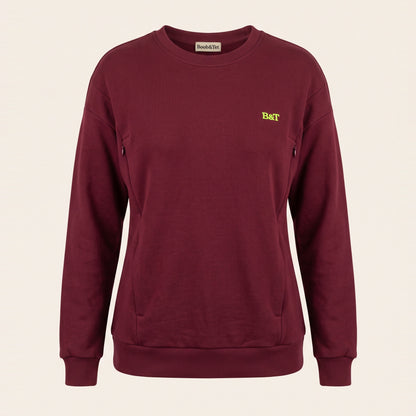 Borstvoedingstrui met rits: Bordeaux rood / Burgundy