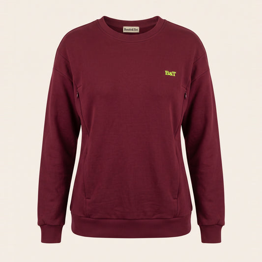 Borstvoedingstrui met rits: Bordeaux rood / Burgundy