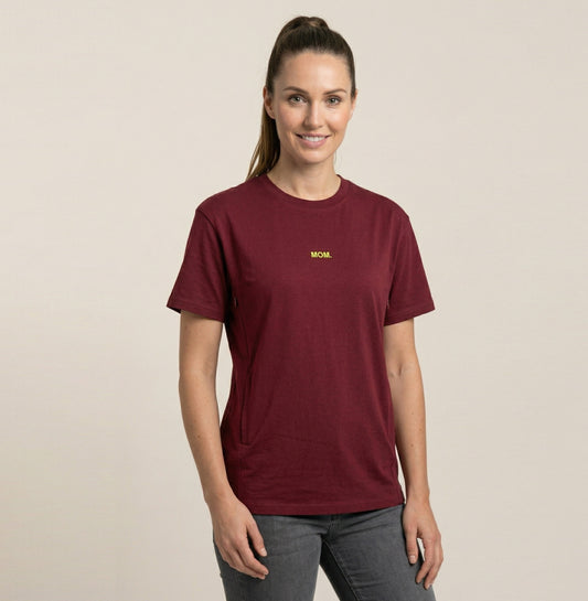 Borstvoedings T-shirt kleur: bordeaux rood - burgundy