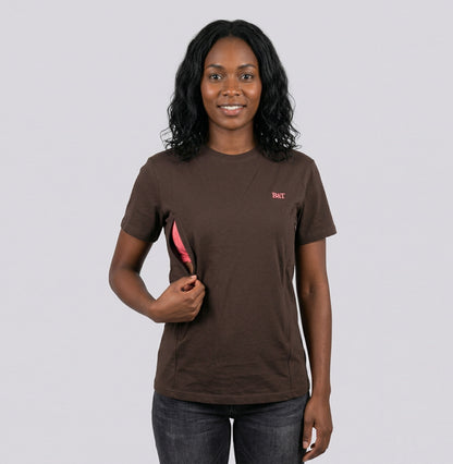 Borstvoedings T-shirt: donkerbruin
