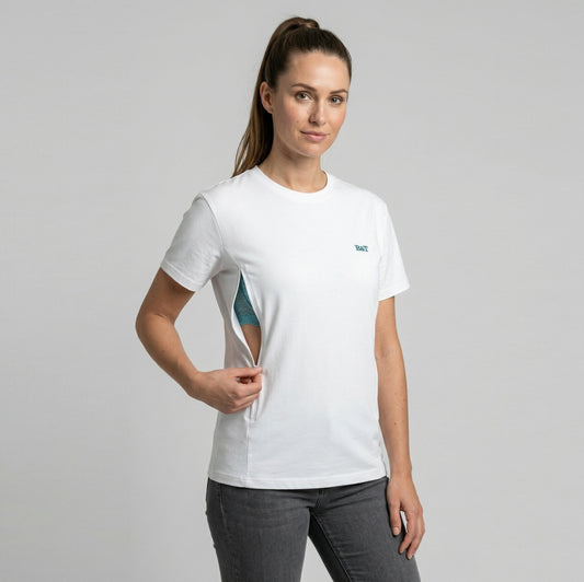 Borstvoedings T-shirt kleur: wit
