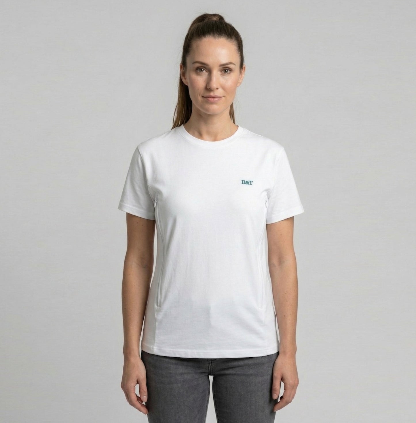 Borstvoedings T-shirt: wit