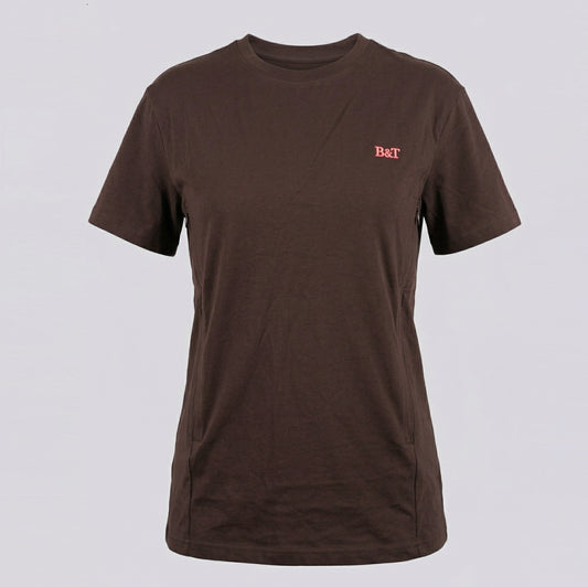 Borstvoedings T-shirt: donkerbruin