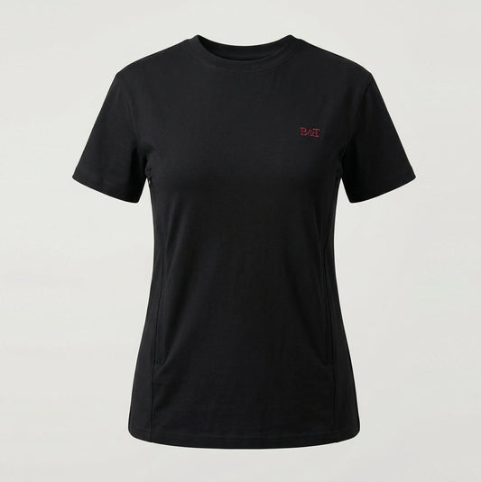 Borstvoedings T-shirt: zwart