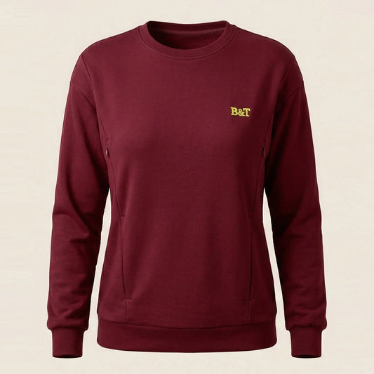 Borstvoedingstrui met rits: Bordeaux rood / Burgundy